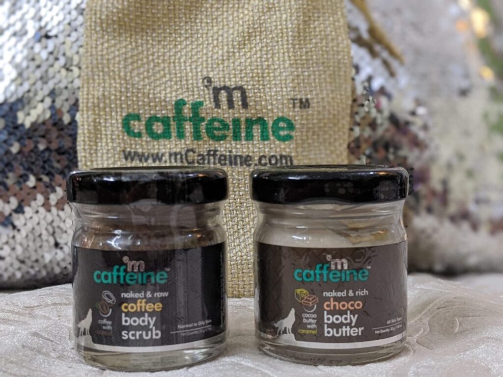 mCaffeine body butter and scrub