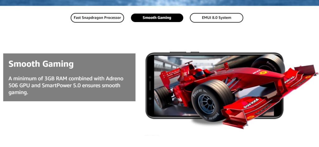 Honor 7C (Blue, 4GB RAM, 64GB Storage) best gaming phones under 15000 in India