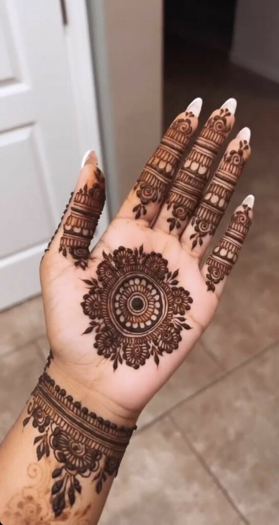 Side Front Hand Mehndi Design