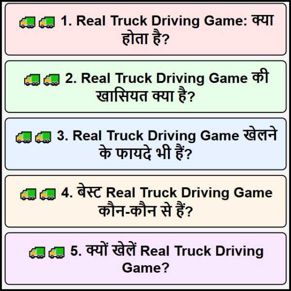 Real Truck Driving Game