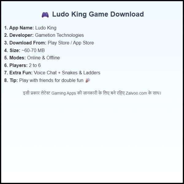 Ludo King Game Download – एक दोस्त की तरह समझो आसान भाषा में।