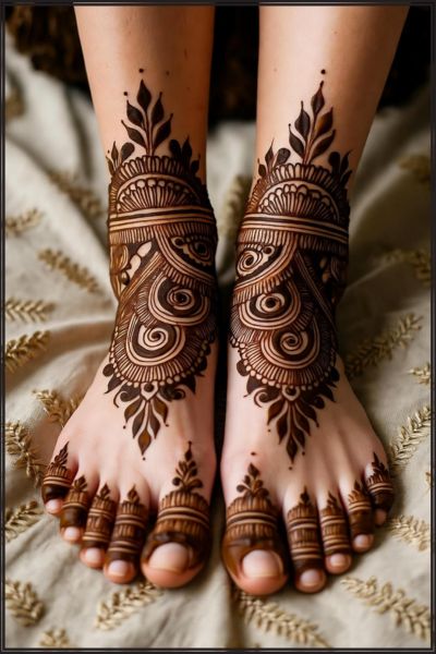 2025 Simple Henna Designs for Legs