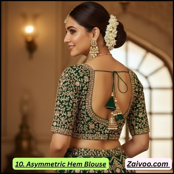 10. Asymmetric Hem Blouse