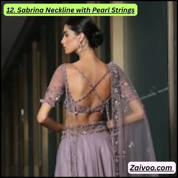 12. Sabrina Neckline with Pearl Strings