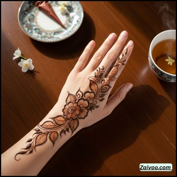  2. Arabic Easy Mehndi Design