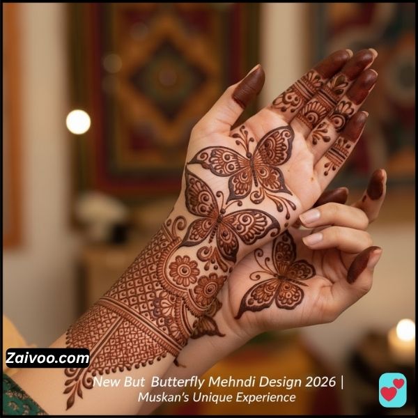 New Cute Butterfly Mehndi Design 2026