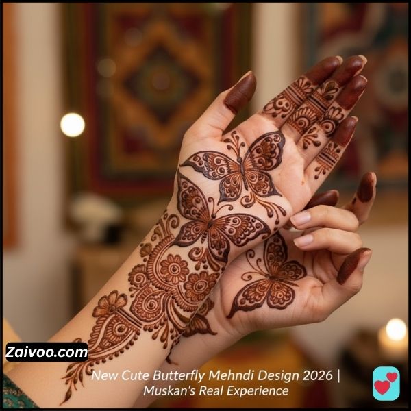 New Cute Butterfly Mehndi Design 2026 