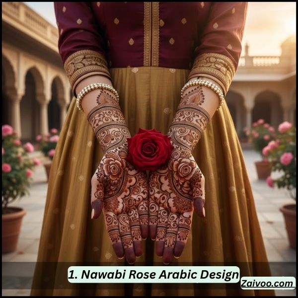 1. Nawabi Rose Arabic Design