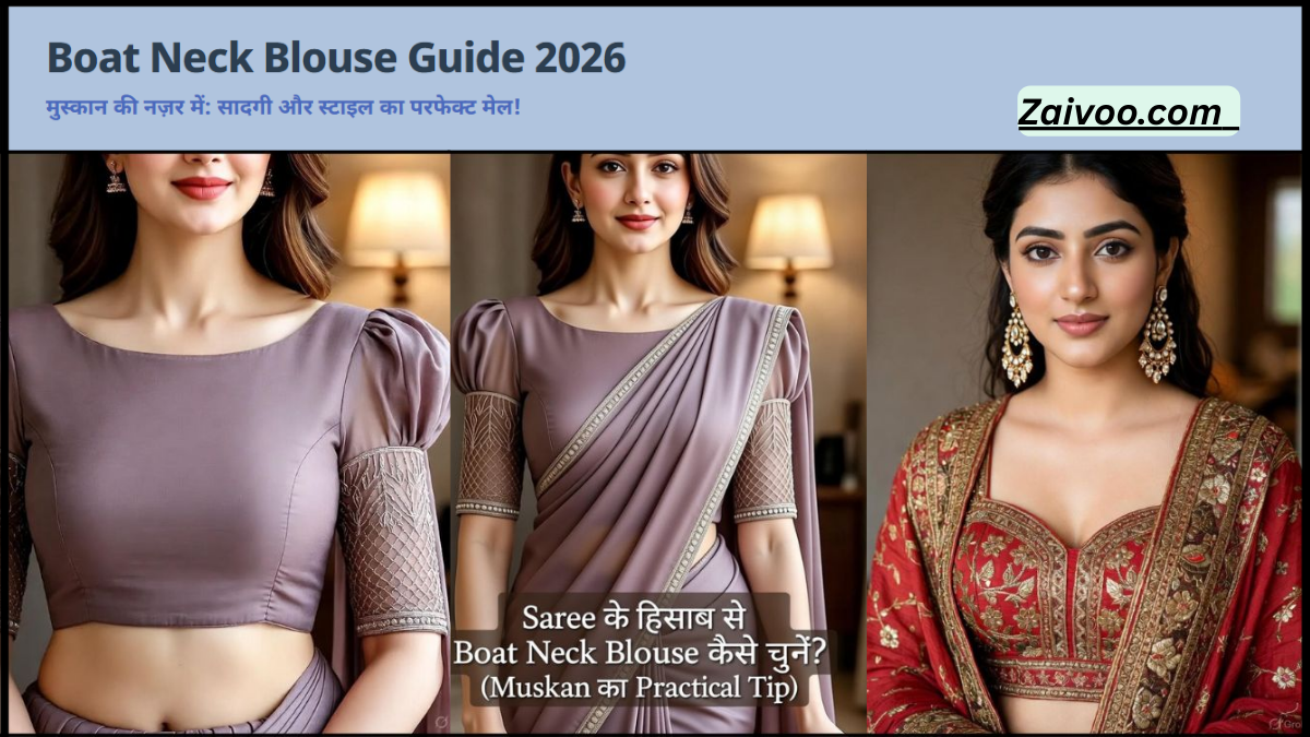 Boat Neck Blouse Designs for Saree (New Trend 2026)