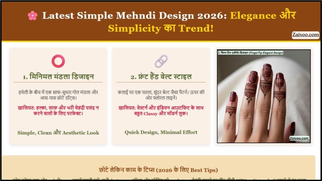 Latest Simple Mehndi Design 2026