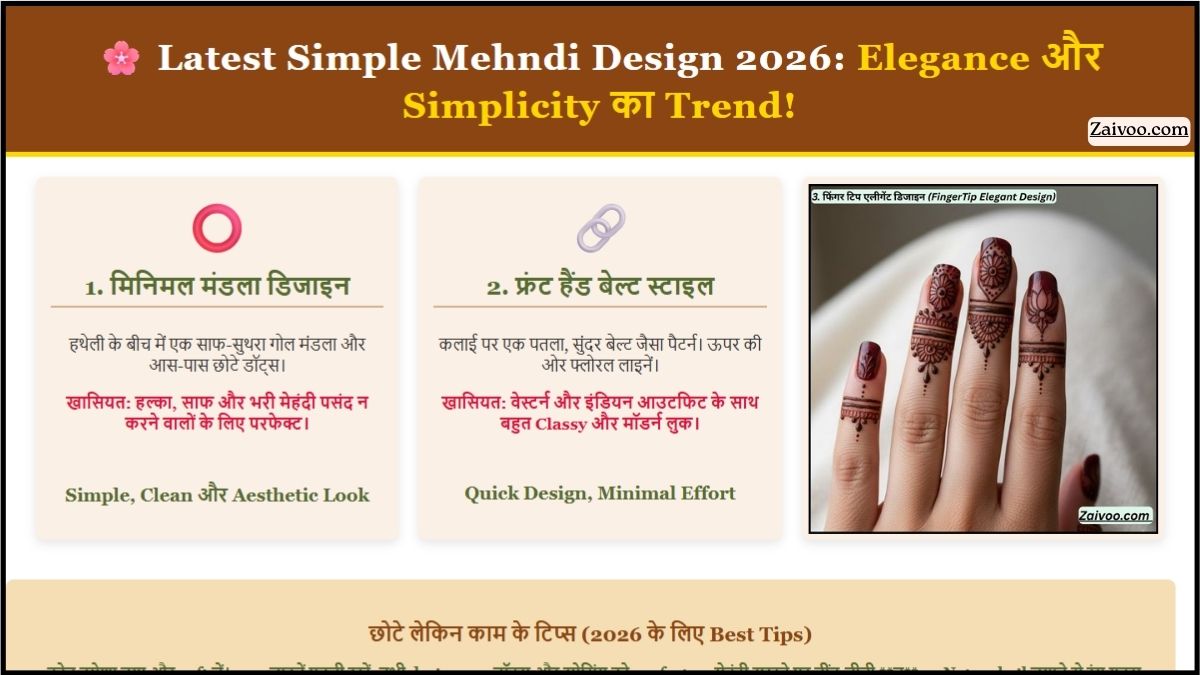 Latest Simple Mehndi Design 2026