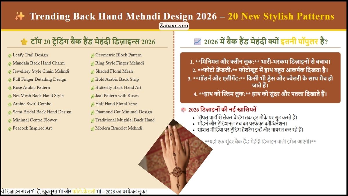 Back Hand Mehndi