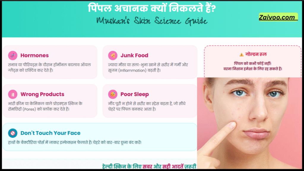पिंपल अचानक क्यों निकल आते हैं?