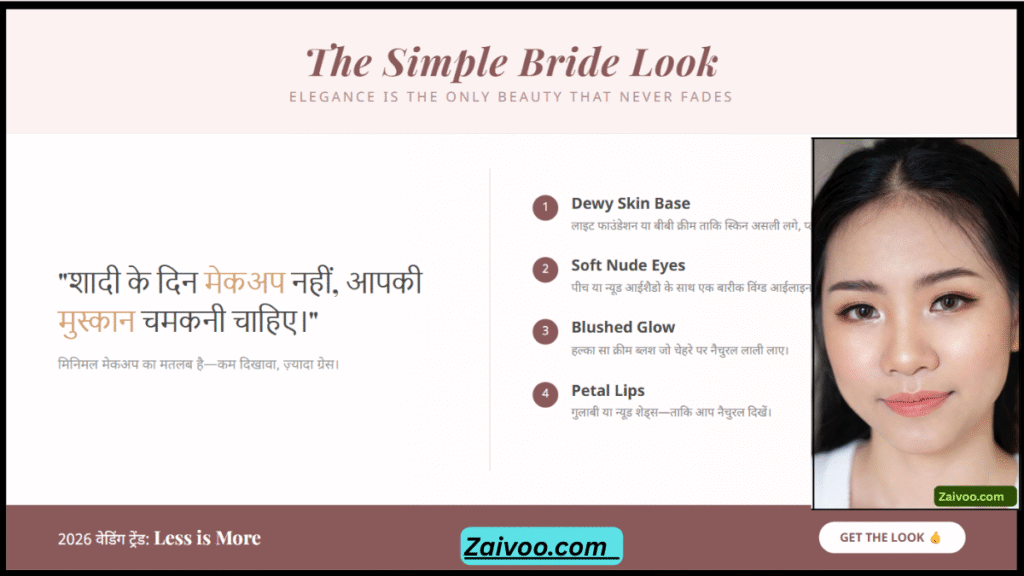 सिंपल वेडिंग मेकअप लुक?