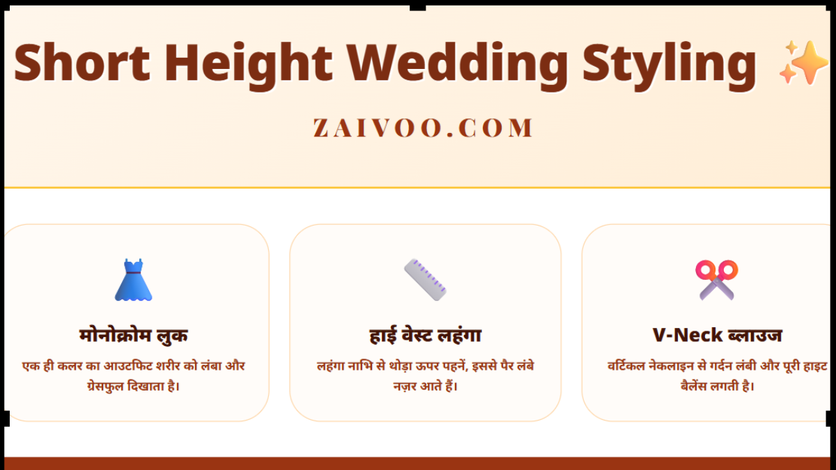 छोटी हाइट की लड़कियों के लिए शादी का आउटफिट