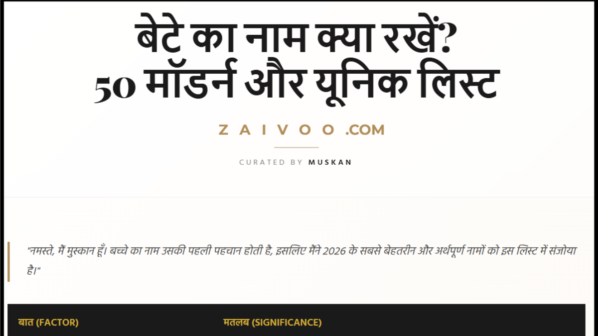 बेटे का नाम क्या रखें?